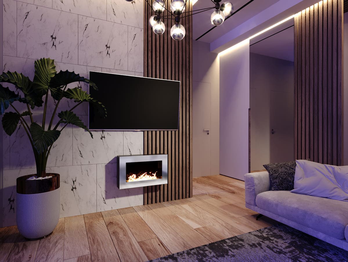 Биокамин "Русский огонь" Хай-тек 650N настенный с защитным и декоративным стеклом по цене 30 900 руб.