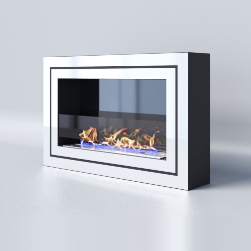 Биокамин "Русский огонь" Стенли 800N настенный (высота 500мм.) с декоративным стеклом (стемалитом)