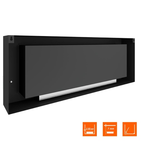 Биокамин SteelHeat WALL LONG 1500 черный, стемалит по цене 72 030 руб.