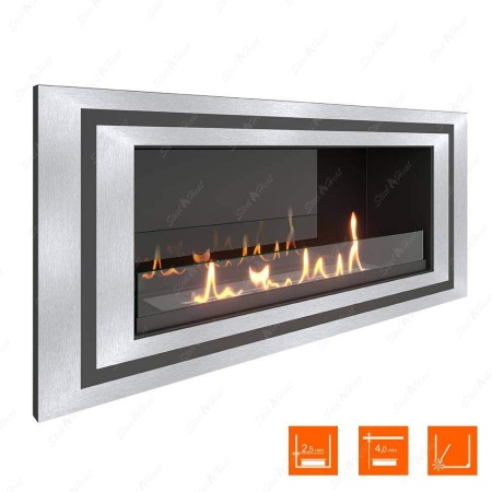 Биокамин SteelHeat LONG-D 900 Small стекло + стемалит по цене 43 680 руб.
