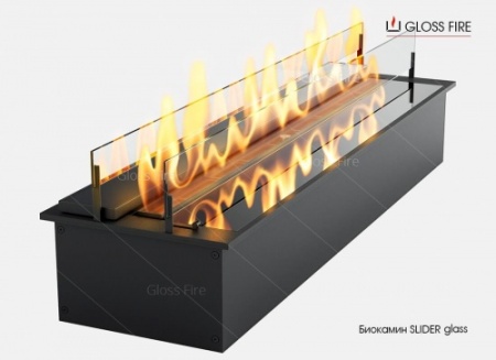 Дизайнерский биокамин Биокамин Gloss Fire Slider glass по цене 83 600 руб.