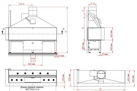 
Газовая топка Vero Design NI G7 H1